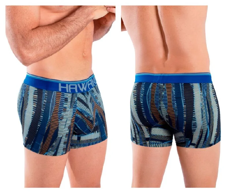 Buy Today HAWAI 42121 Printed Athletic Trunks Color Royal Blue