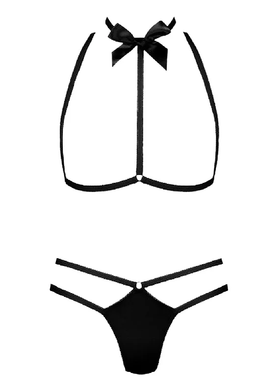 Epic Deals Le Petit Secret (Black) Harness and Thong Set