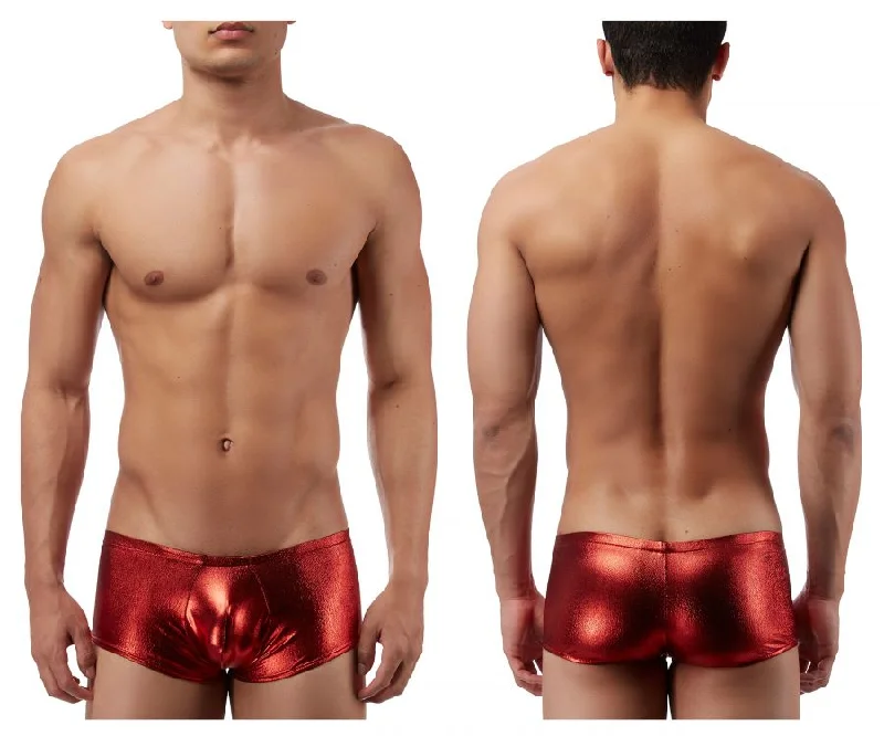 Great Deal Male Power 153070 Heavy Metal Mini Short Boxer Briefs Color Red