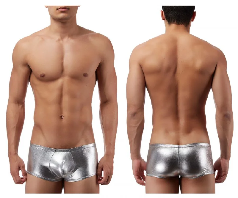 Final Clearance Male Power 153070 Heavy Metal Mini Short Boxer Briefs Color Silver