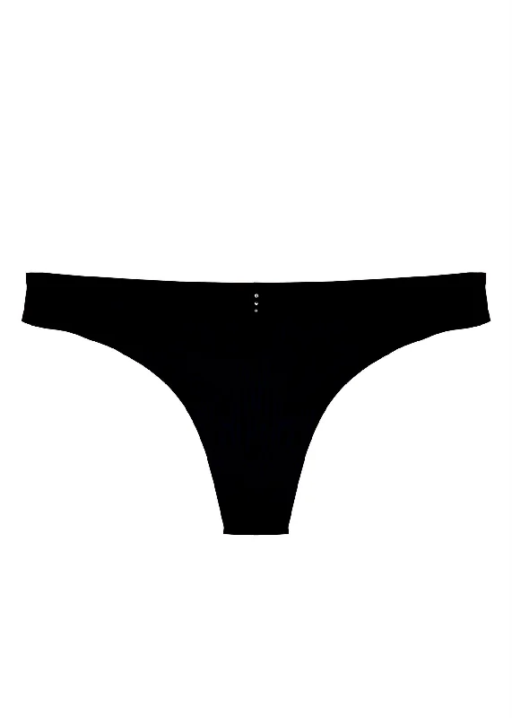 Time-Sensitive FMO Smooth Seamless Thong (Black)