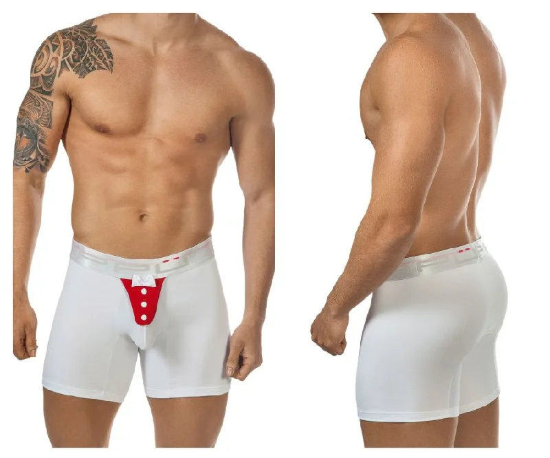 New Deal PPU 1325 Tuxedo Boxer Briefs Color White