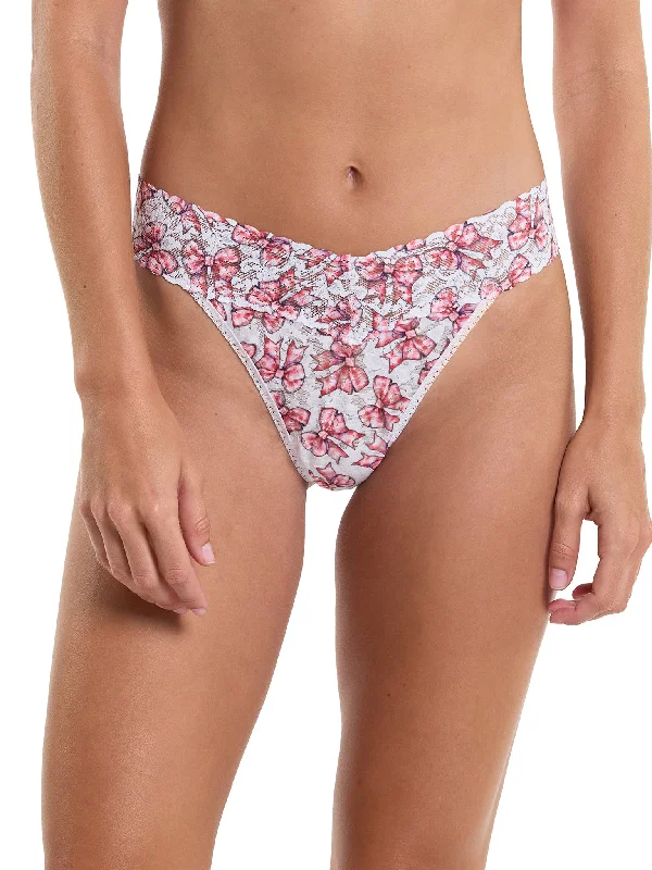 Quick Sale Printed Signature Lace Original Rise Thong Gifted