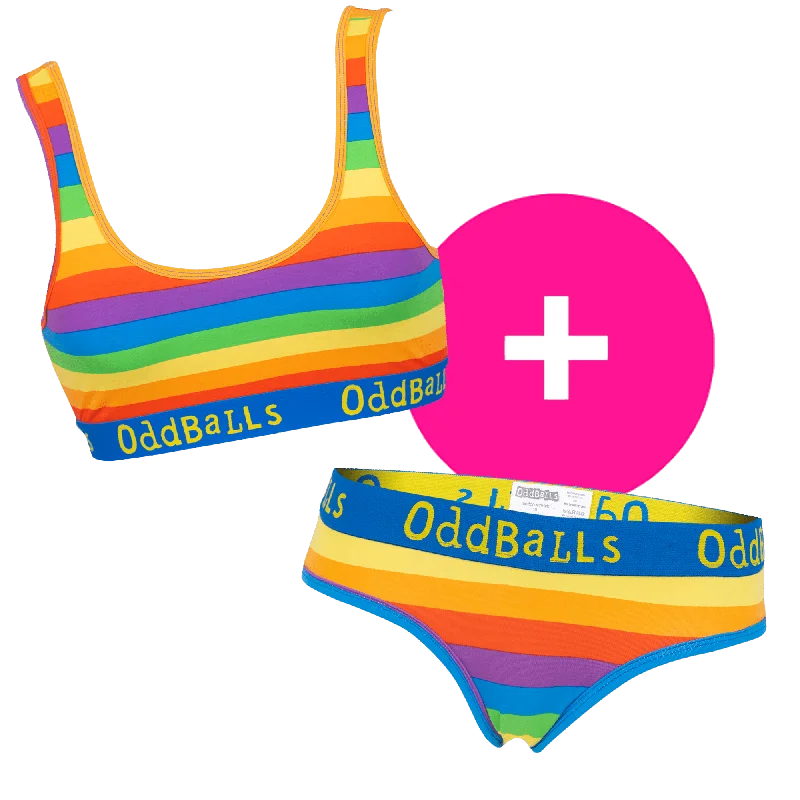 Steal Deal Rainbow - Women's Bralette and Briefs Bundle