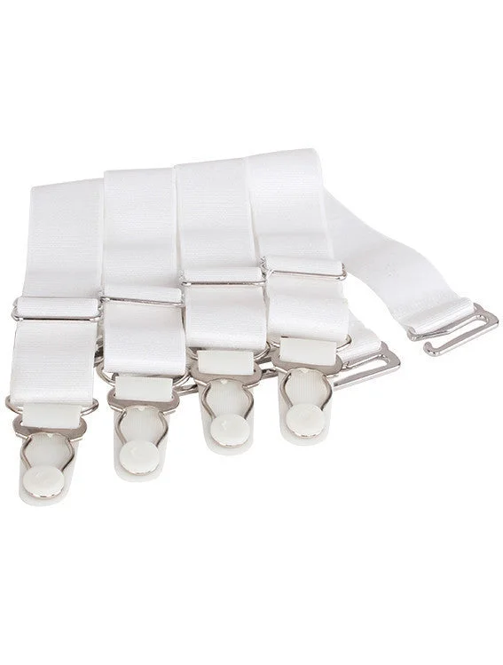 Shop and Save Suspender Clips In White (4)