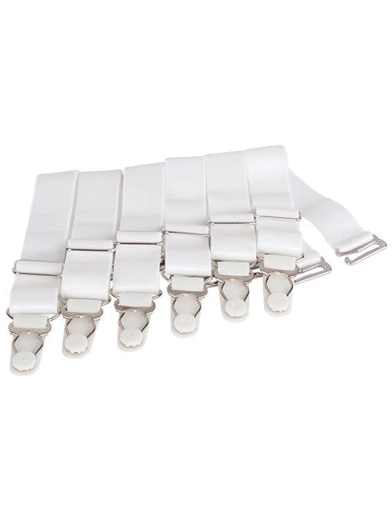 Special Price Suspender Clips In White (6)