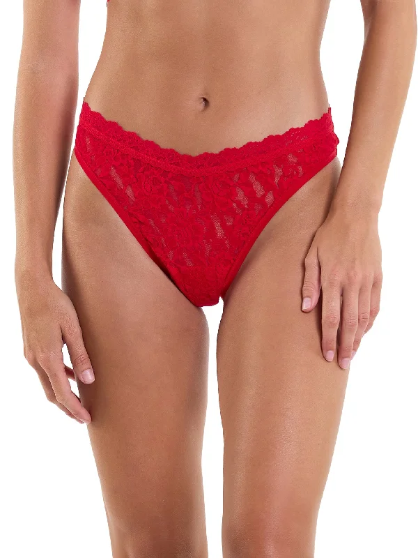 Big Savings V-Front High Cut Thong Red