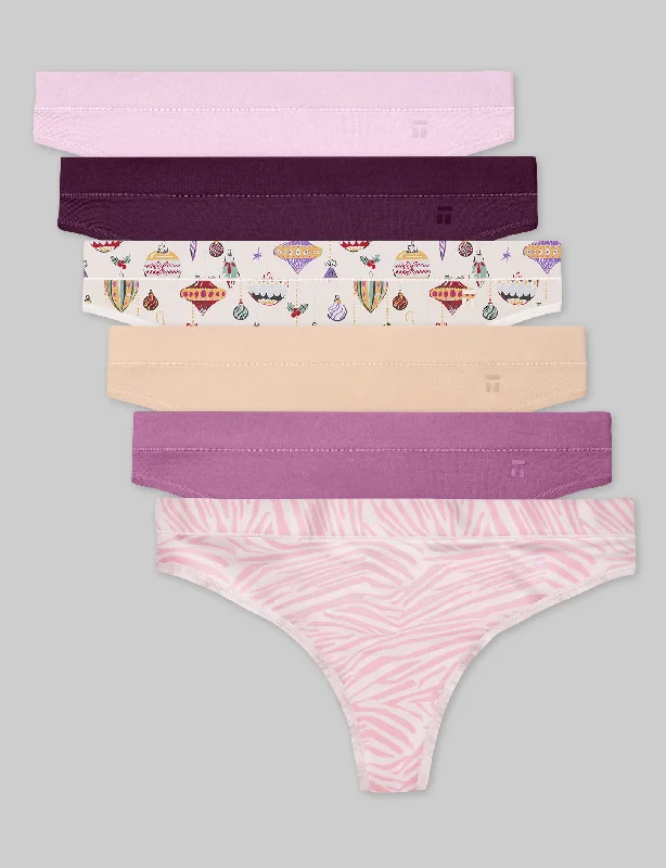 Can't Resist Women's Cool Cotton Thong (6-Pack)
