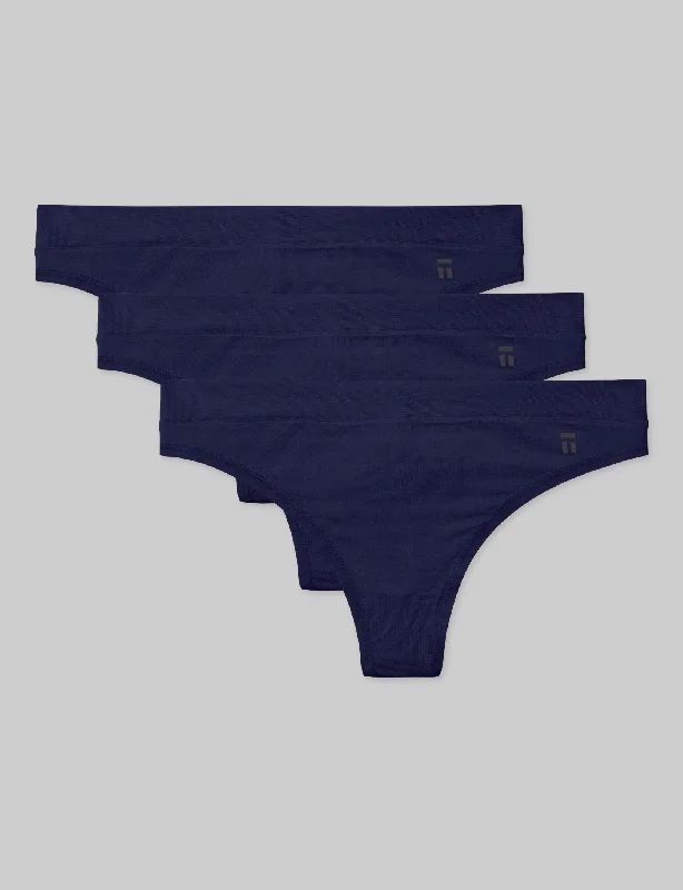 Now or Never Women's Second Skin Thong (3-Pack)