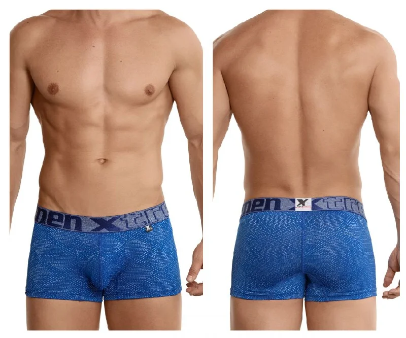 Now Available Xtremen 54446C Jacquard Stripes Boxer Briefs Color Blue