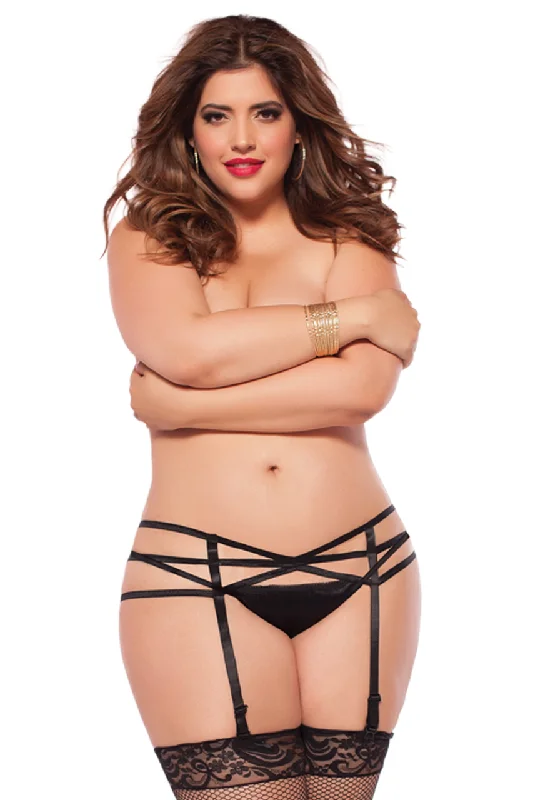 Weekend Deals That Dazzle Plus Size Black Web Garter Belt