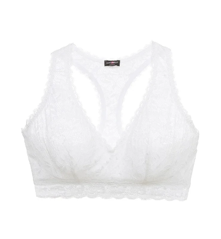 Weekend Specials Just for You Cosabella NSN Ultra CURVY Racie Racerback Bralette (NEVER1353) - White Weekend Specials Just for You Cosabella NSN Ultra CURVY Racie Racerback Bralette (NEVER1353) - White