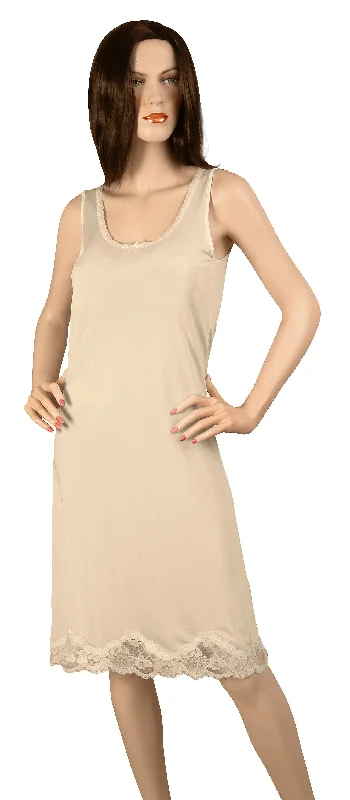 Value Deals Gemsli Blend, Nylon Full Slip with Novelty Lace, Cling Free