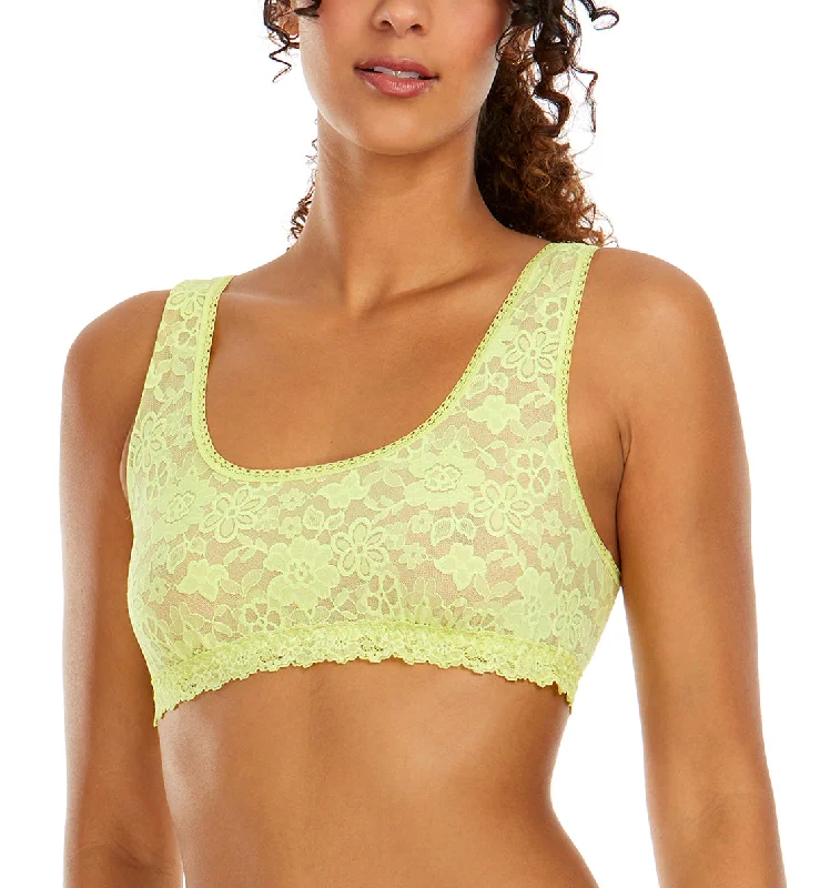 Super Sale Hanky Panky Daily Lace Scoop Neck Lined Bralette (777991) - Lime Zest