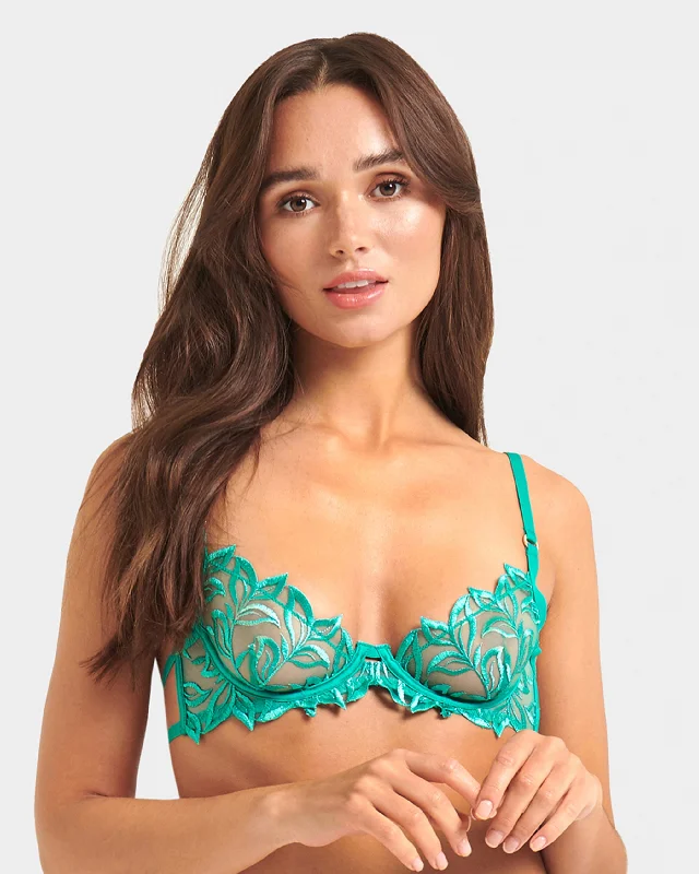 Weekend Specials to Relish Isadora Bra Columbia Green