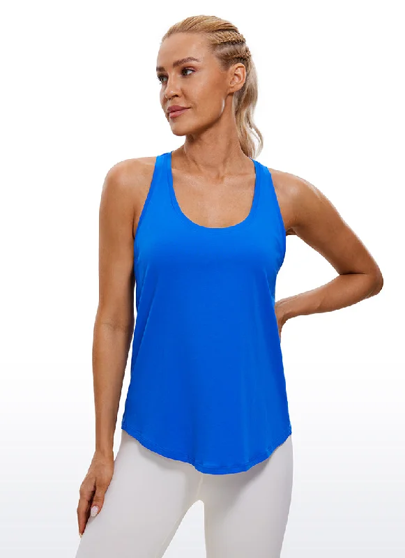 Don't Delay Pima Cotton Hip-Length Tank Racerback