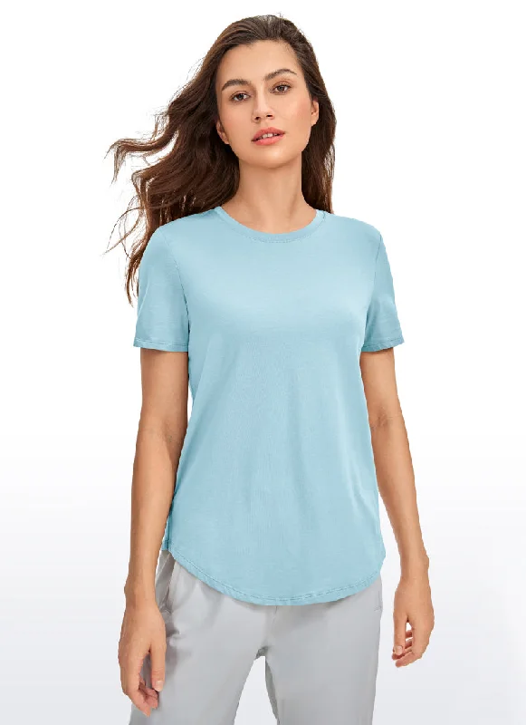 Special Price Pima Cotton Short Sleeves Round Neck