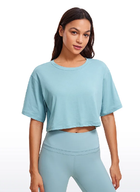 Limited Supply Pima Cotton Short Sleeves Cropped