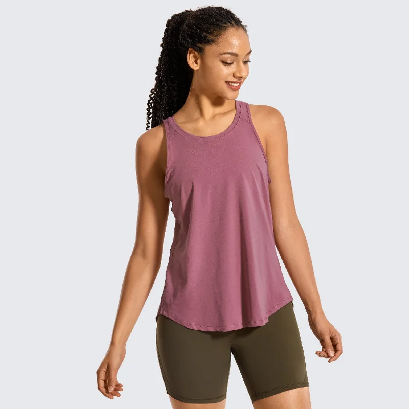 Limited Time Pima Cotton Tank Split Open Back