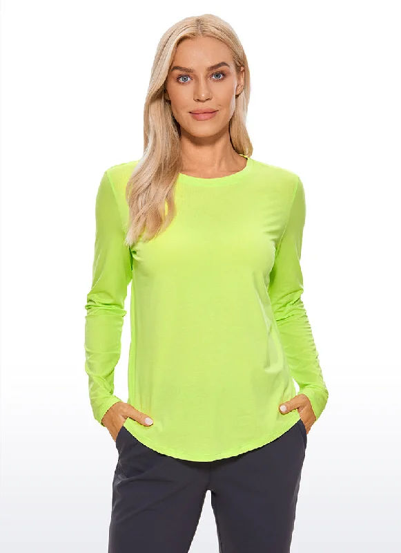 Weekend Savings Bonanza Pima Cotton Workout Long Sleeve