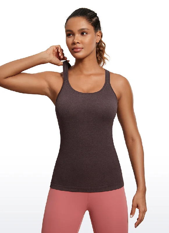 The Best Deal Seamless Ribbed Hip Length Tanks Racerback