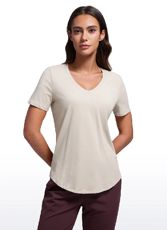 Special Discount Pima Cotton Pro Short Sleeves V Neck