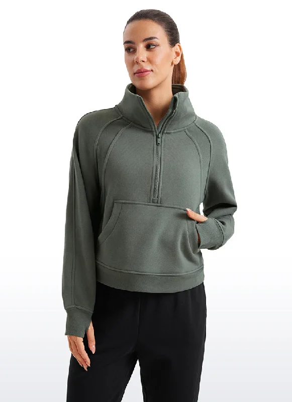 Weekend Discounts to Delight Fleece Lined Half Zip Hoodies Funnel Neck with Thumb Holes Weekend Discounts to Delight Fleece Lined Half Zip Hoodies Funnel Neck with Thumb Holes