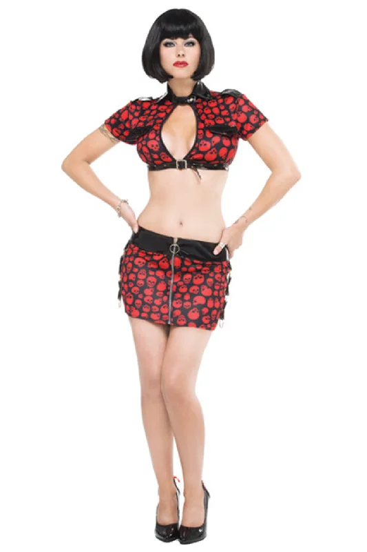 Weekend Offers That Thrill Skull Print Crop Top