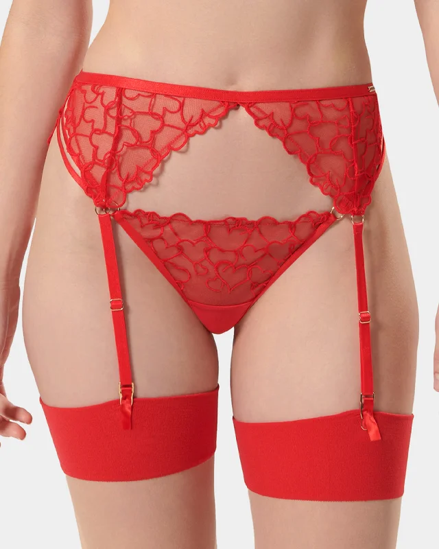 Weekend Price Cuts Galore Valentina Suspender Red
